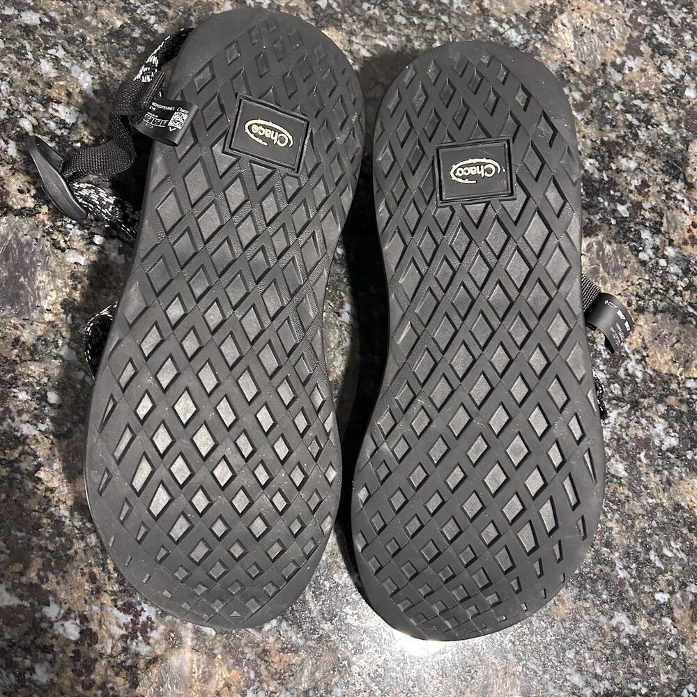Chaco Z Boulder 2 Strappy Sandals Black White Women's 10 - Picture 6 of 7
